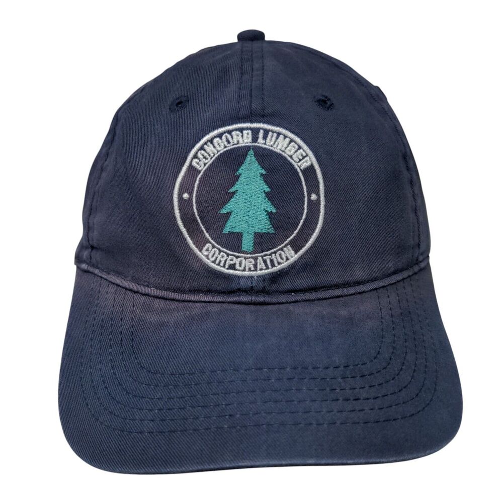 Concord Lumber Corporation Strapback Hat Blue OSFA Embroidered Apollo
